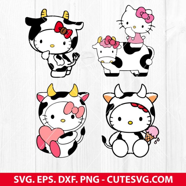 Hello Kitty Cow SVG