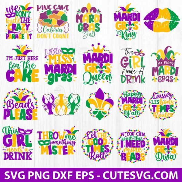 Mardi Gras SVG Bundle