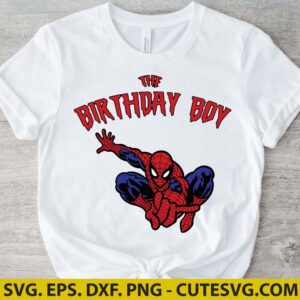Spiderman Birthday Boy SVG Cut File
