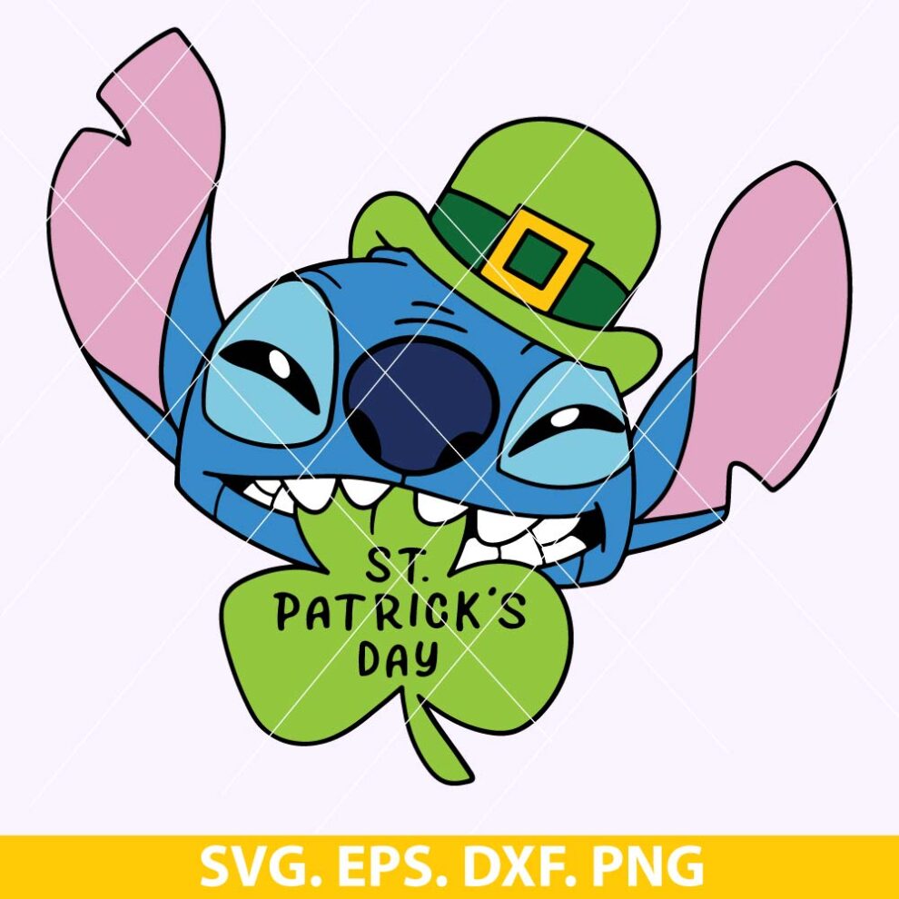 St.patricks Day Stitch SVG Stitch on Saint Patrick's DayS SVG Lilo and ...