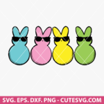 Peep Easter SVG, Easter SVG, Peep SVG, Peeps Silhouette, Peeps SVG Bundle, Easter Bunny SVG, PNG, DXF, EPS, Cut files for Cricut and Silhouette, Digital Download