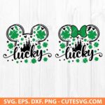 Mickey and Minnie lucky svg, st patricks day svg, disney svg, mickey head SVG, Shirt design, Mickey mouse svg, Lucky svg, PNG, DXF, EPS
