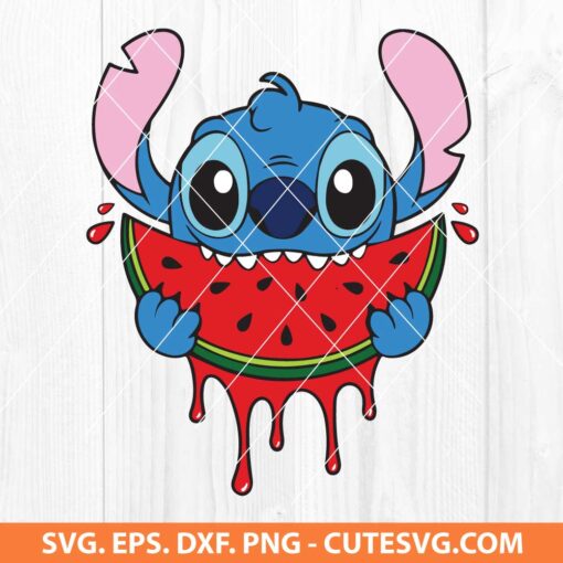 Disney Stitch Watermelon SVG