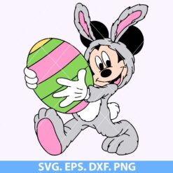 Mickey Mouse With Easter Egg SVG
