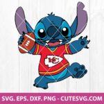 Stitch SVG Stitch Kansas City Chiefs SVG Stitch Football Player Clipart Cute Stitch SVG Sport Stitch SVG PNG DXF EPS Cut files for Cricut