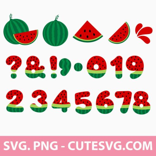 Watermelon Font Svg Bundle