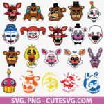Five Nights Freddy SVG, FNAF SVG, 5NAF Svg, Freddy's Svg Bundle, PNG, Cut Files for Cricut and Silhouette - Instan Download
