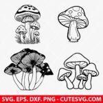 Mushroom SVG Cut Files for Cricut, Mushroom SVG, Mushroom Clipart, Fungi Svg, Magic Mushroom Svg, Mushroom Shirt Svg, PNG, DXF, EPS