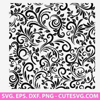 Tooled leather SVG seamless pattern