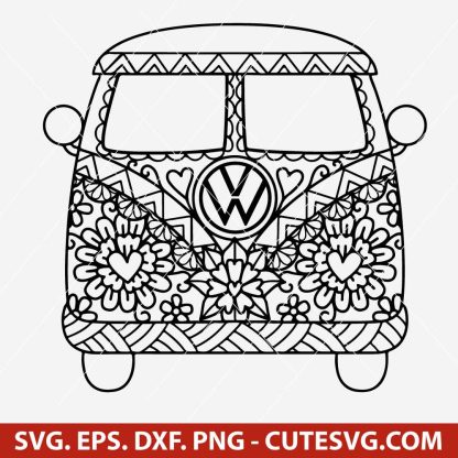 Vw Hippie Bus SVG