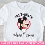Back To School Mickey Mouse SVG Teacher Mickey SVG Mickey 1st Grade PNG DXF EPS cut Files for Cricut and Silhouette - Instant Download