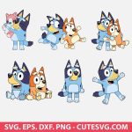 bluey SVG DXF PNG EPS Cutting Files for Cricut and Silhouette - Digital Download