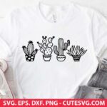 Cute Cactus SVG, Cactus Clipart, Cactus Vector, PNG, DXF, EPS, Cutting Files for Cricut, Silhouette, etc. Digital Download