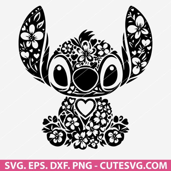 Lilo and Stitch SVG, Hawaiian SVG, Cartoon SVG, PNG, DXF, EPS, Cutting Files for Cricut and Silhouette - Instant Download