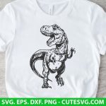 Dinosaur SVG, T-Rex SVG, Dino SVG, Kids SVG, Prehistoric SVG, Educational SVG, Classroom SVG, Teacher SVG, PNG, DXF, EPS, Cut Files for Cricut and Silhouette
