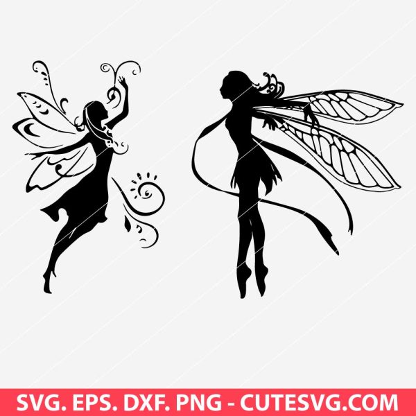 Fairy SVG, Fantasy SVG, Magical SVG, Fairy Clipart, PNG, DXF, EPS, Cut Files for Cricut and Silhouette, Instant Download