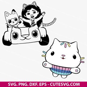 Gabby’s Dollhouse and Cakey Cat SVG