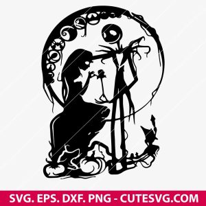 Jack Skellington and Sally Love SVG