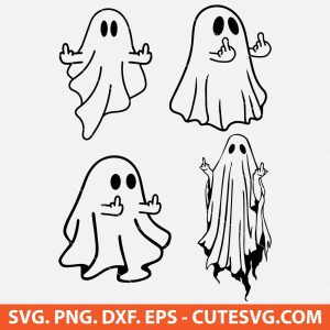 Ghost Middle Finger SVG