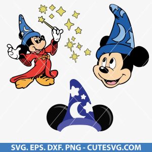 Mickey sorcerer hat SVG