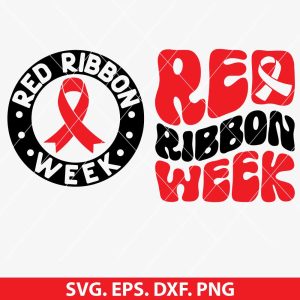 Red Ribbon Week SVG