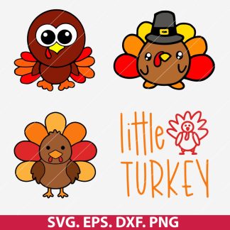 Cute Thanksgiving turkey SVG