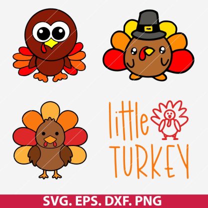 Cute Thanksgiving turkey SVG