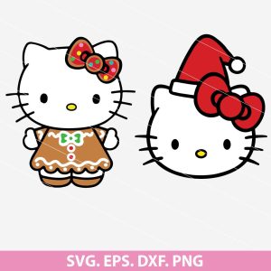 Hello Kitty Christmas Gingerbread SVG