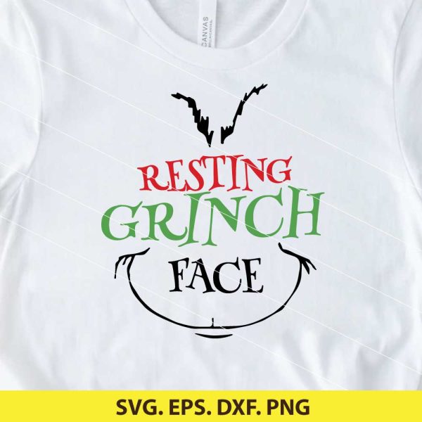 Resting Grinch Face SVG