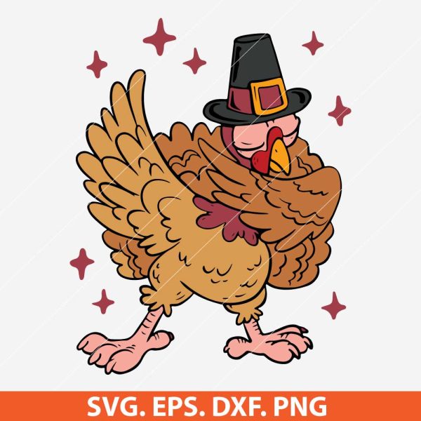 Thanksgiving dabbing turkey SVG