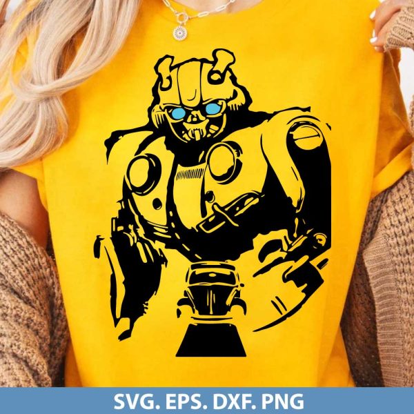 Bumblebee Transformers SVG, Transformers SVG file, Autobot Bumblebee cut file, Yellow Autobot design, Bumblebee Cricut, PNG, EPS, DXF