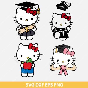 Hello Kitty graduate SVG