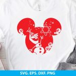 Olaf Mickey Ears SVG Design, Olaf Christmas SVG, Olaf SVG, Frozen cut file, PNG, DXF, EPS, Olaf for Cricut and Silhouette, Digital Download