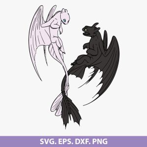 Toothless and The Light Fury SVG