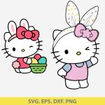 Hello Kitty Easter SVG Bundle, Bunny Hello Kitty SVG, Kawaii Easter SVG, Easter SVG, Cute Spring SVG, Easter Egg SVG, Cricut Easter SVG
