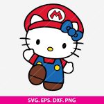 Hello Kitty Mario SVG, cute Mario character, Hello Kitty fan art, Mario lover gift, Cricut SVG file, kawaii SVG, gaming design svg