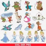 Cinderella SVG, Fairy Tale SVG, Glass Slipper SVG, Pumpkin Carriage SVG, Disney Princess SVG, Castle SVG, Cricut SVG Files, Silhouette Cut Files, Kids Room Decor, Disney Wedding SVG