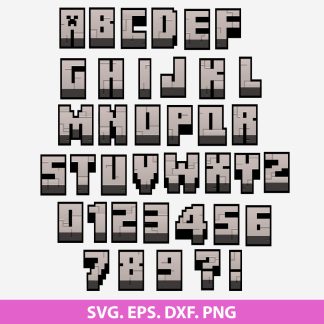 Minecraft font SVG